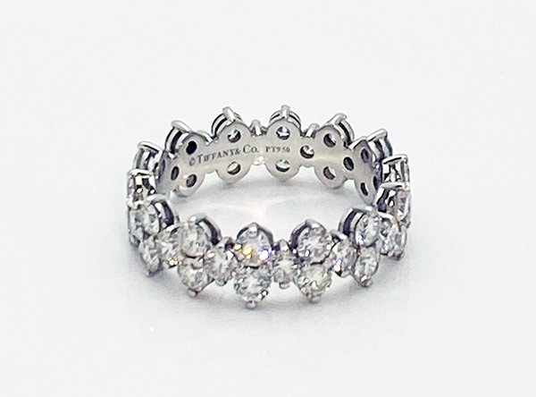 Tiffany & Co Victoria Altering Ring 950 Platinum: Tiffany & Co. Victoria Altering Ring 950 Platinum Diamonds Size 5.5Details:Brand: Tiffany & Co. Collection: Victoria Style: Band Metal: 950 Platinum Diamonds: Marquise .79 TCW, round 1.14 TC W Width: 