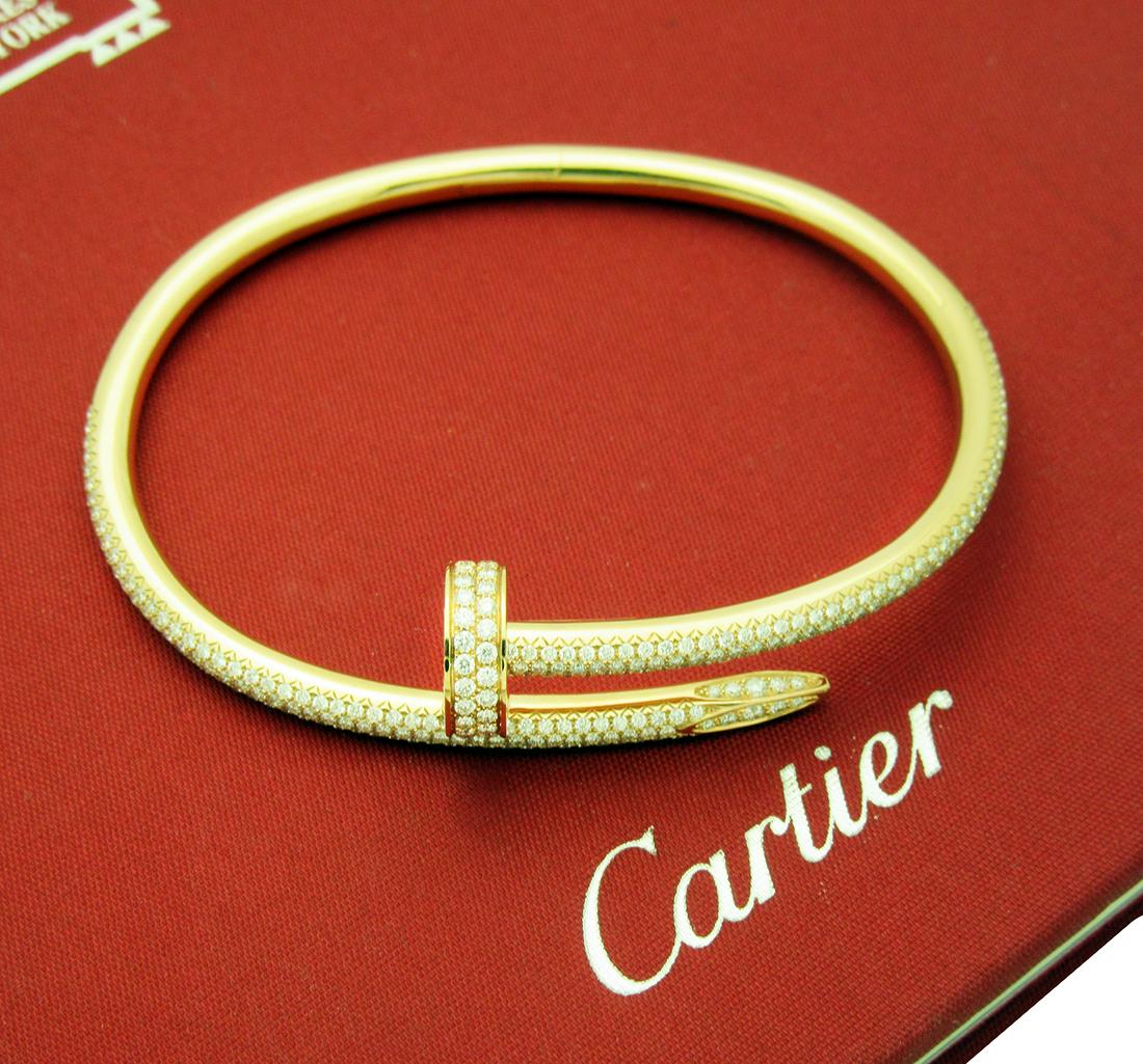 CARTIER JUSTE UN CLOU 18k ROSE GOLD DIAMOND BRACELET (1 of 3)