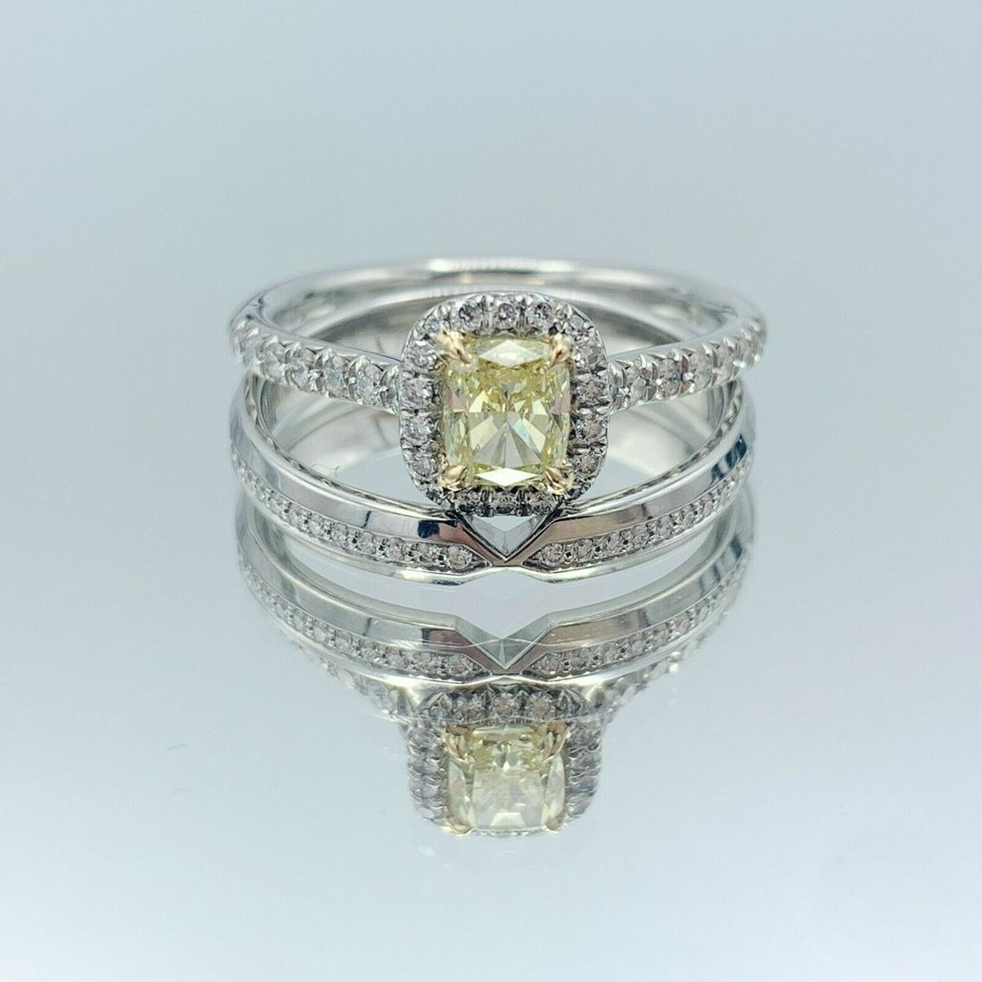 Tiffany & Co PT & .55ct Yellow Diamond Engagement Ring (1 of 10)