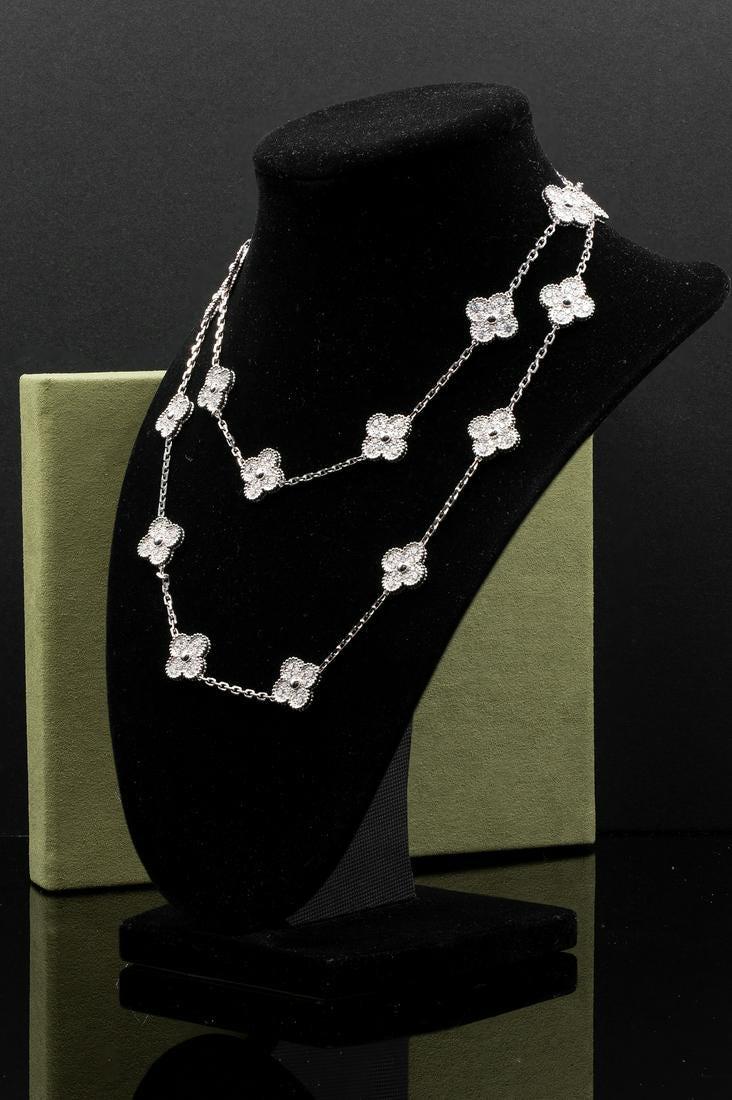 Van Cleef & Arpels Alhambra Diamond 20 Motif Necklace (1 of 3)