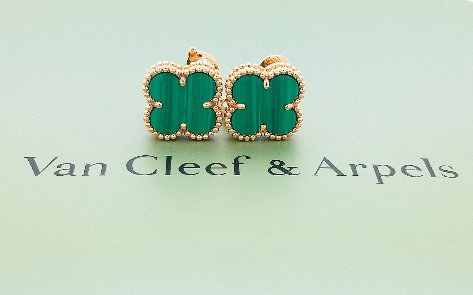 Van Cleef & Arpels 18k Rose Vintage  Alhambra Earrings (1 of 7)
