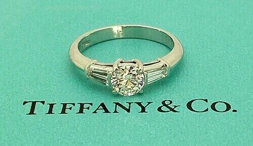 Tiffany & Co 950 Plat 0.53 TCW  Diamond Engagement Ring (1 of 5)