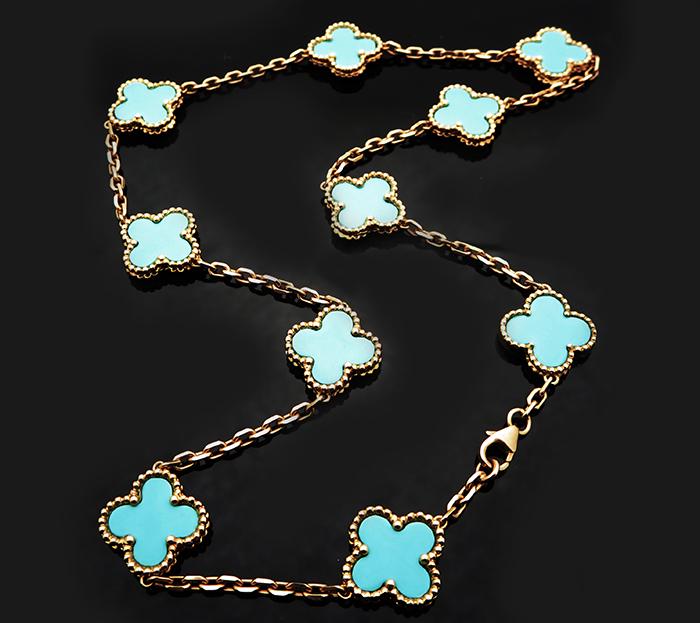 Vintage Van Cleef & Arpels 18K Yellow Gold  Turquoise (1 of 9)