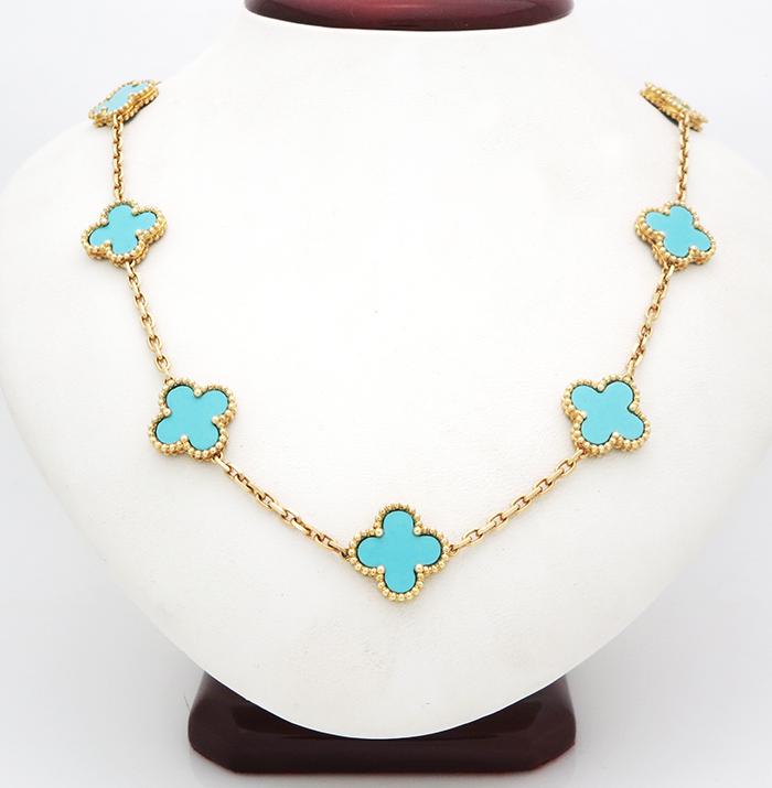 Vintage Van Cleef & Arpels 18K Yellow Gold  Turquoise (1 of 9)
