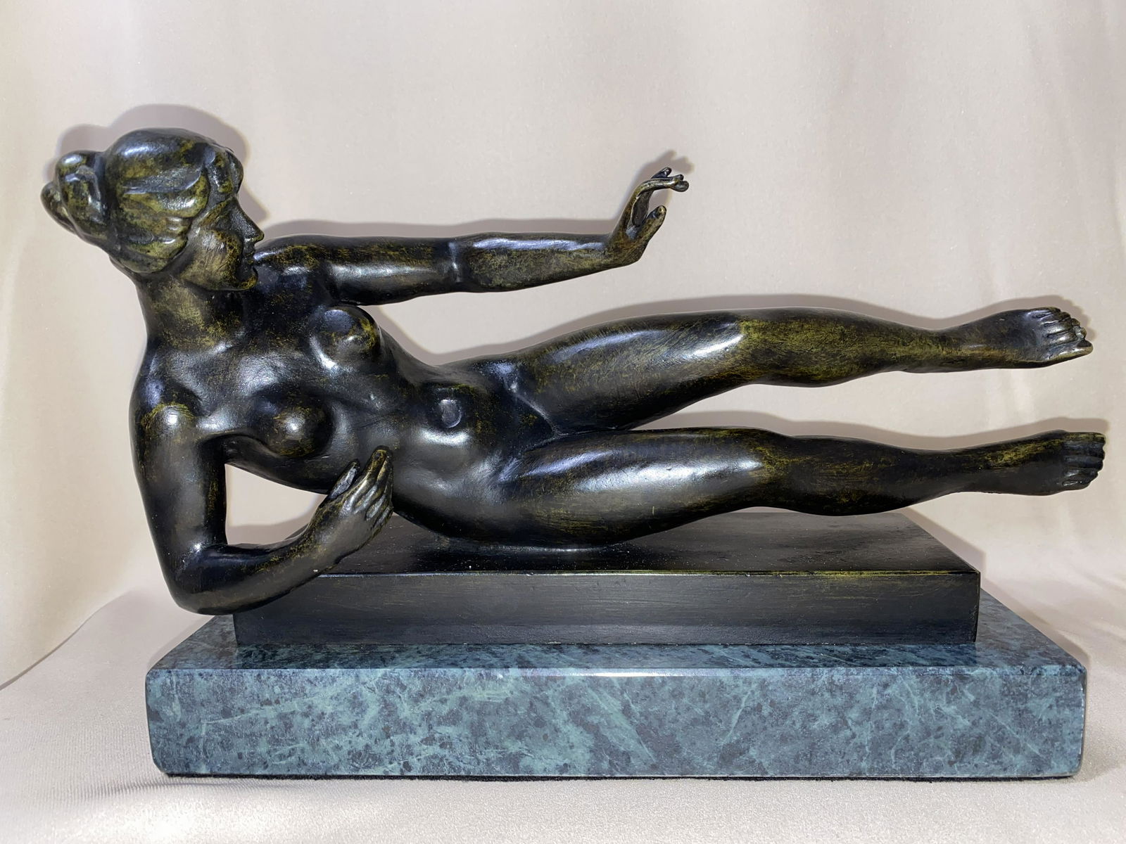 FRENCH BRONZE SCULPTURE A. MAILLOL RECLINING (1 of 5)