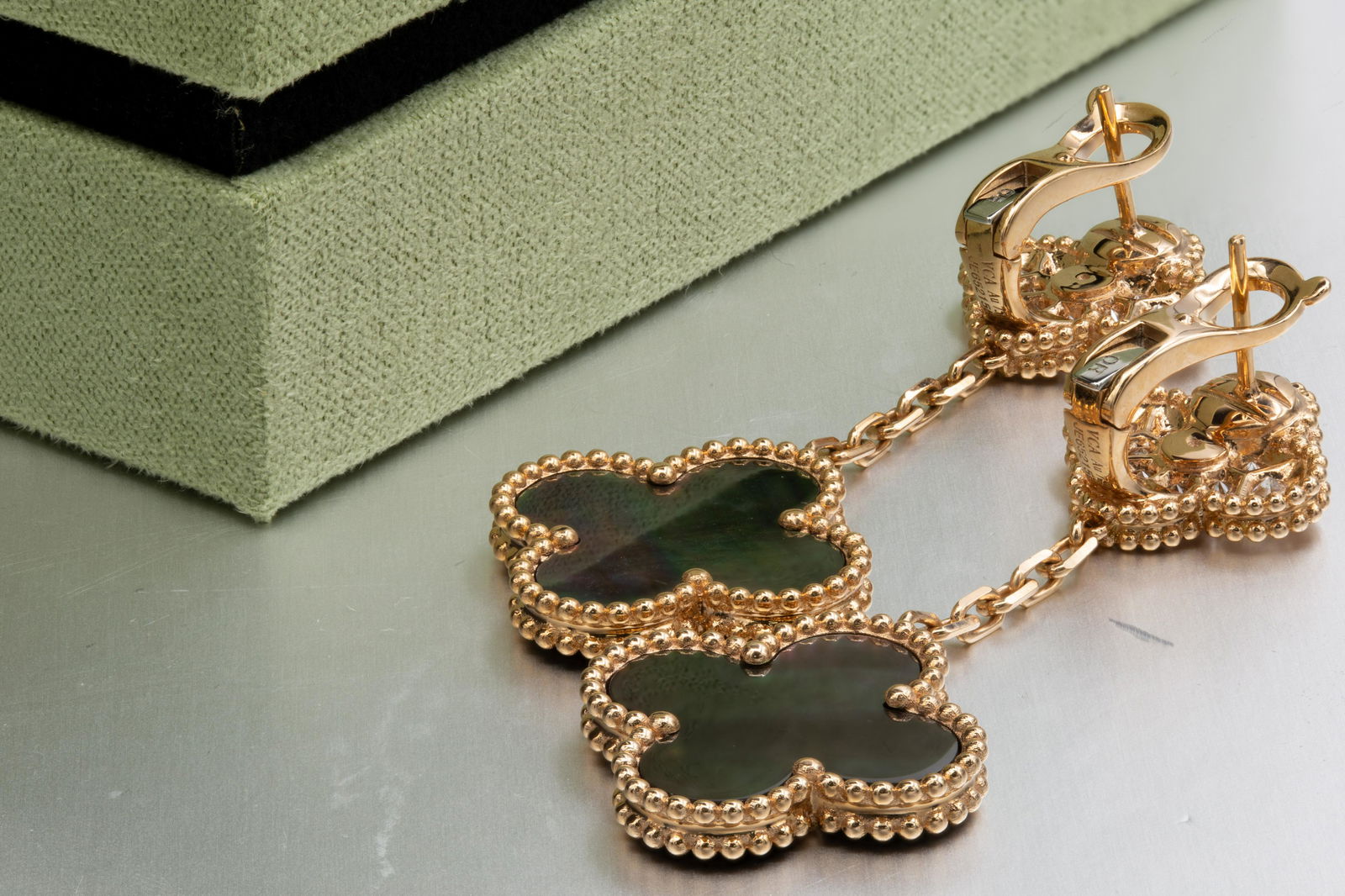 Van cleef sale alhambra earrings