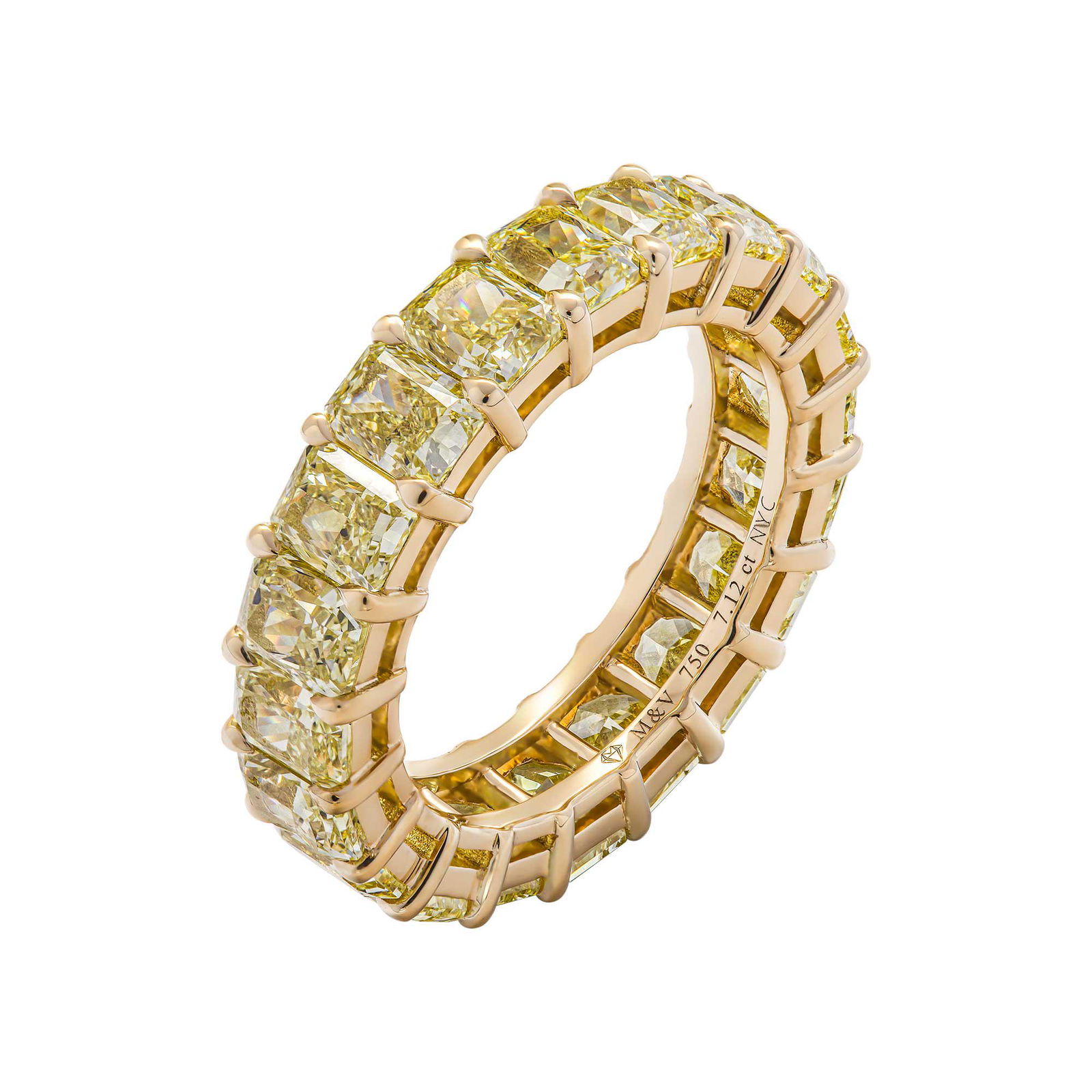 Radiant Cut Anniversary Band in 18K Yellow GOLD 7.12 (1 of 4)