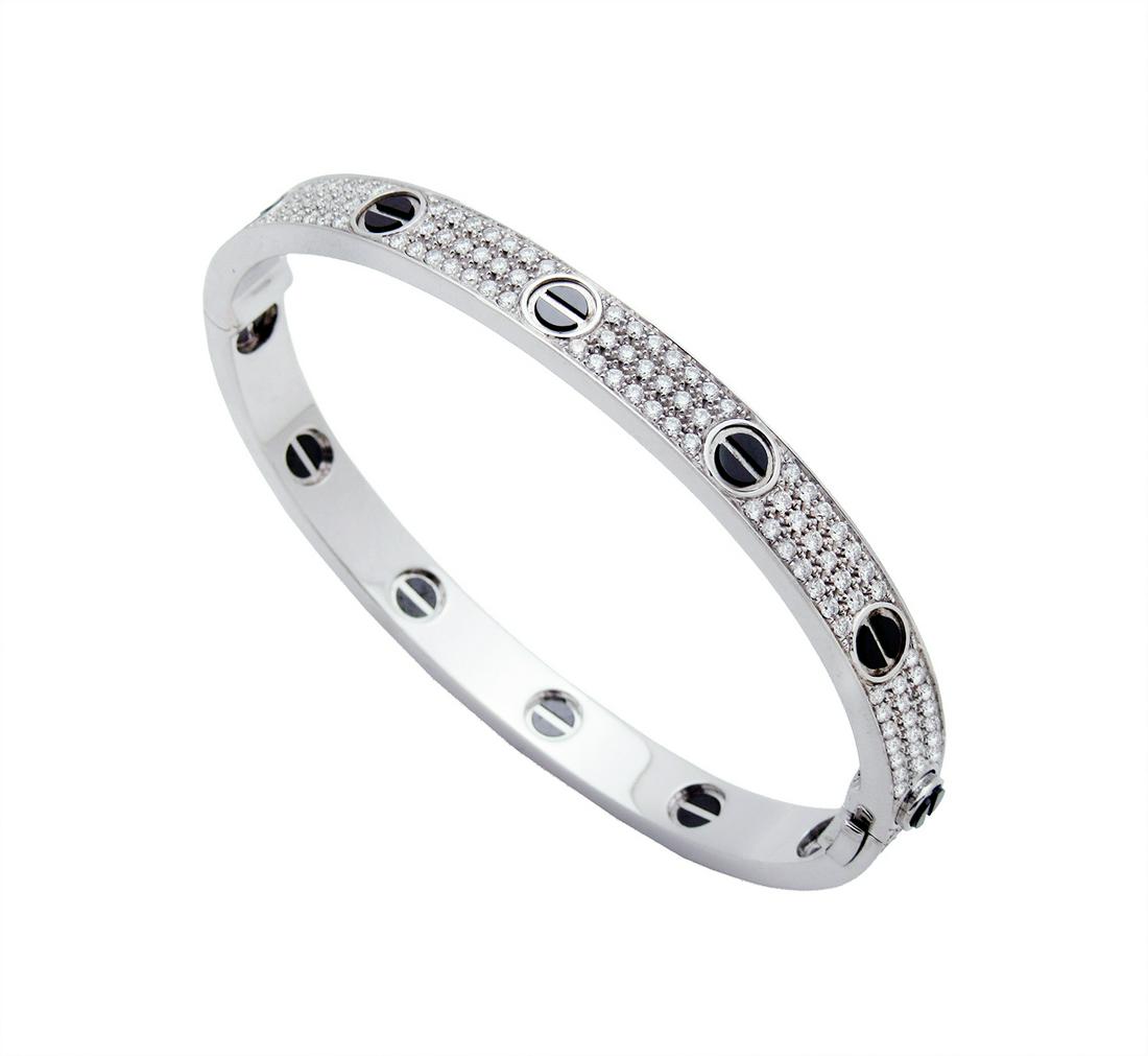 Cartier LOVE BRACELET, DIAMOND-PAVED, CERAMIC (1 of 3)
