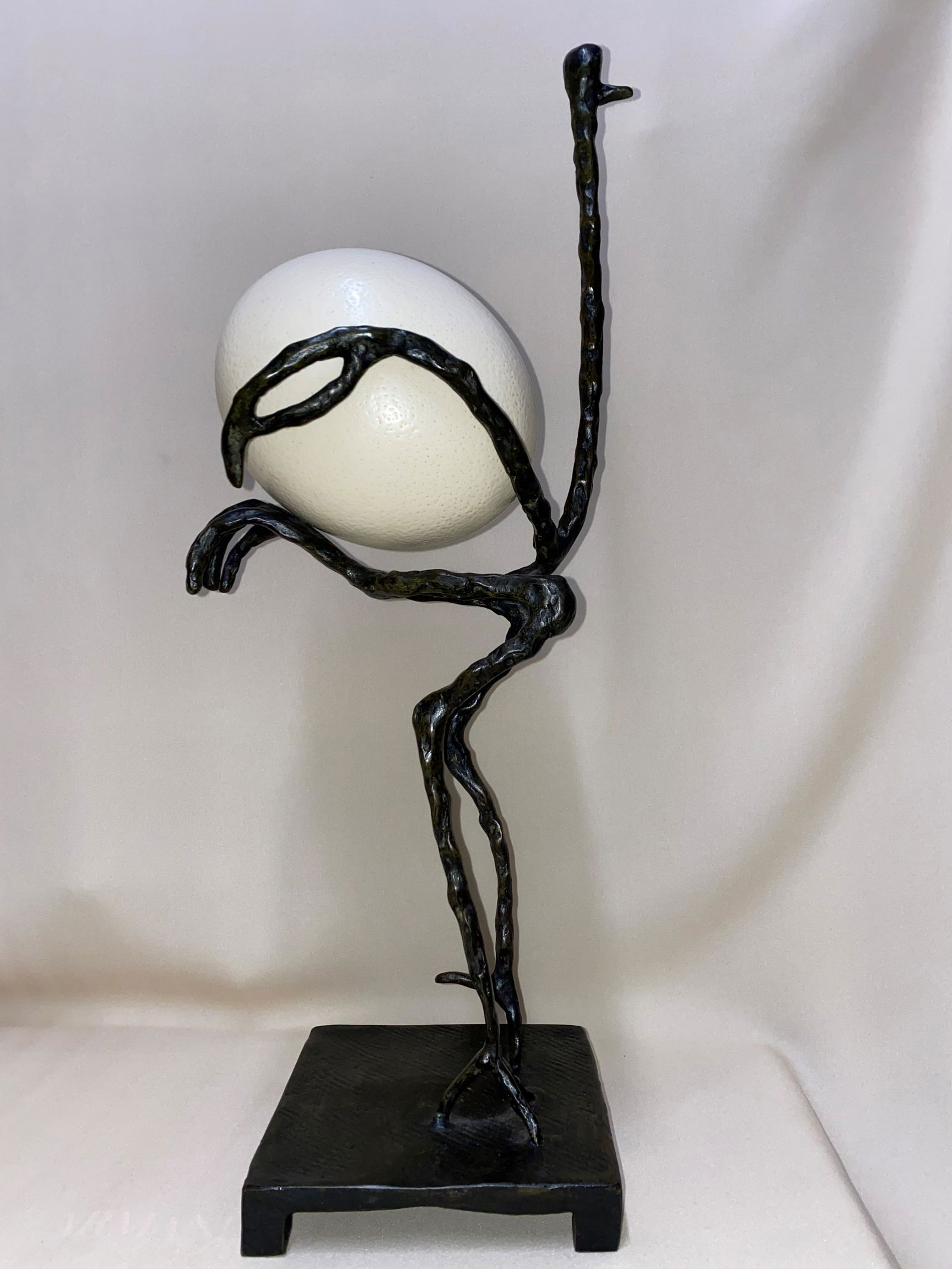Swiss Bronze Sculpture Diego Giacometti Ostrich Egg (1 of 4)