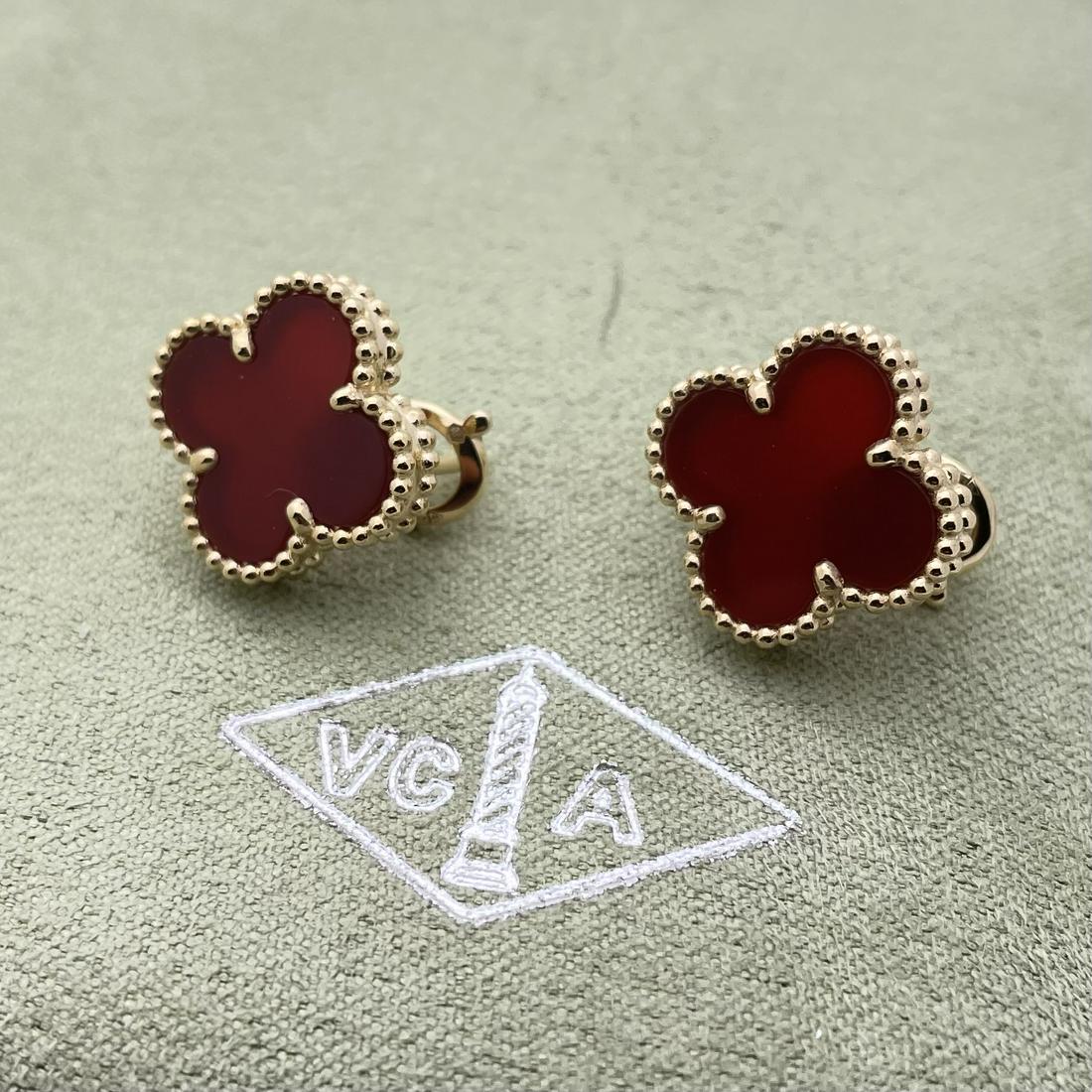 Van Cleef & Arpels Alhambra Carnelian Earrings (1 of 5)
