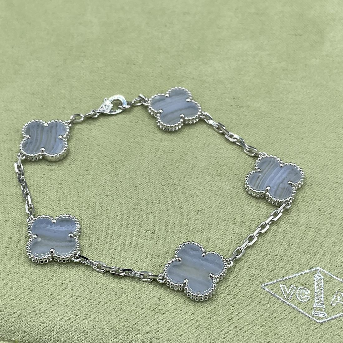 Van Cleef & Arpels Chalcedony 5 Motif Bracelet (1 of 7)