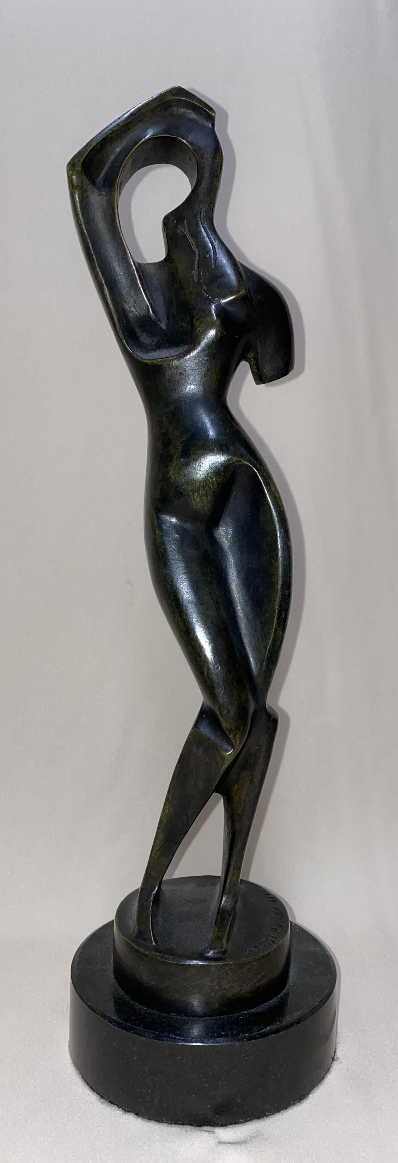 Archipenko ukrainian american bronze sculpture woman (1 of 5)