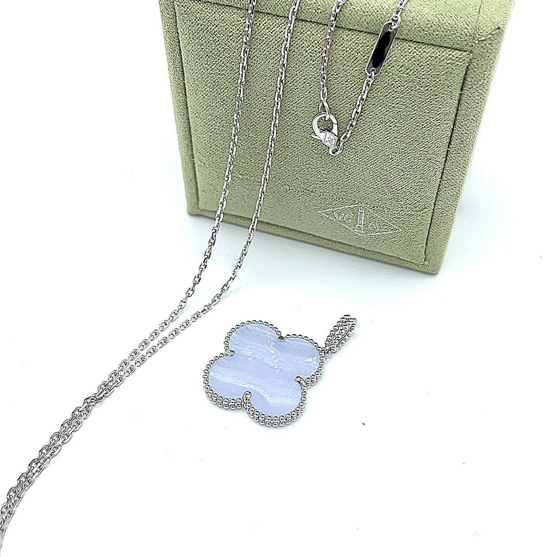 Van Cleef and Arpels, 18K White Gold with Chalcedony, (1 of 7)