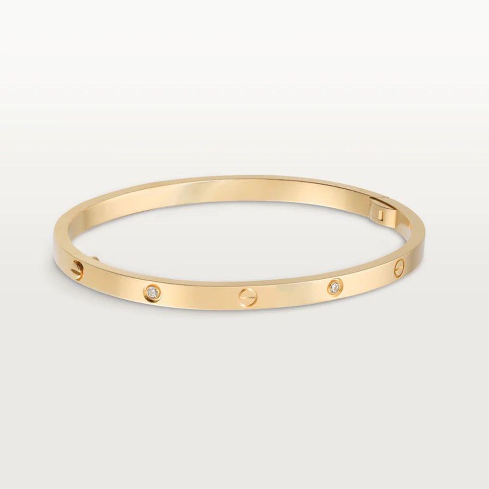 Cartier 18k 6 Diamond Small Model Love Bracelet Size 16 (1 of 3)