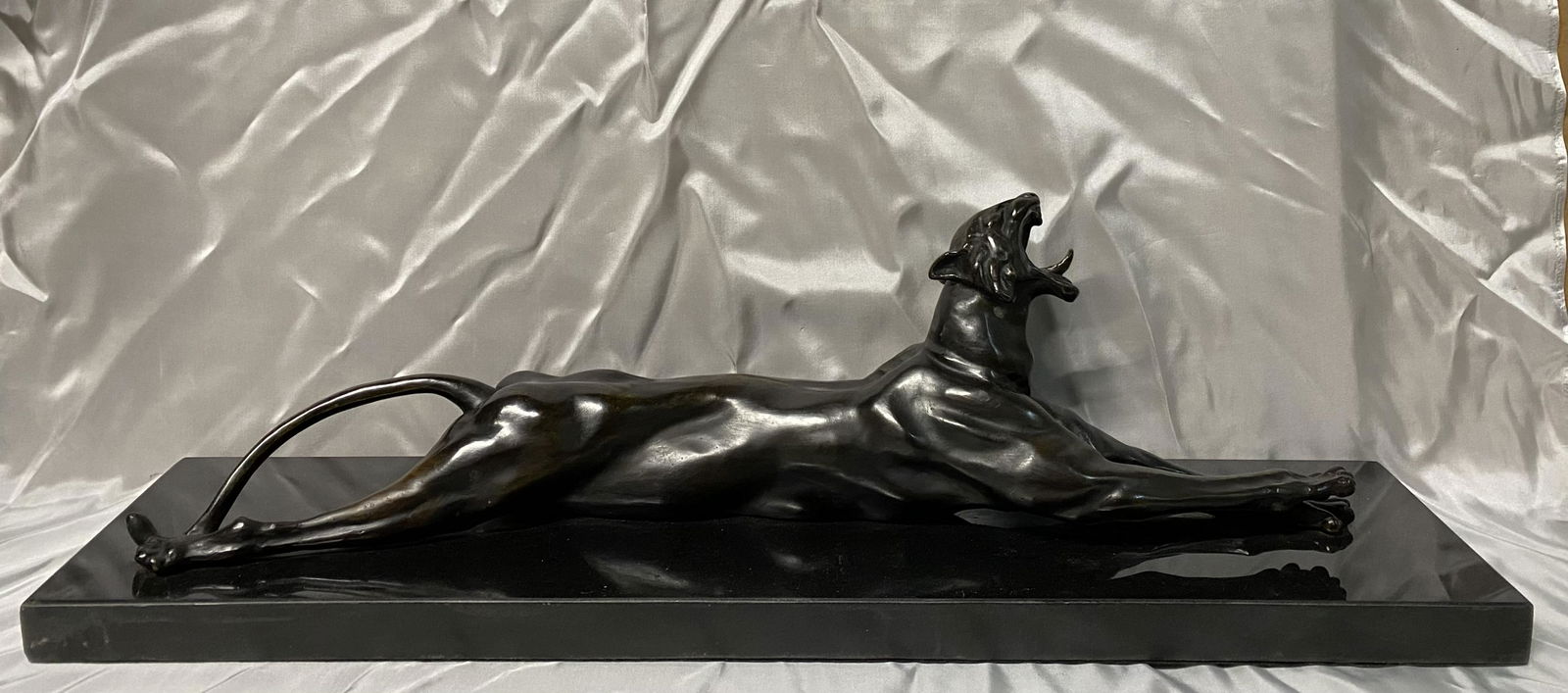 LARGE AMERICAN BRONZE SCULPTURE ANNA HYATT YAWING: ANNA HUNTINGTON HYATT ( 1876 -- 1973) LARGE AMERICAN BRONZE SCULPTURESIGNED SIZE 29 1/4 x 8 inches after