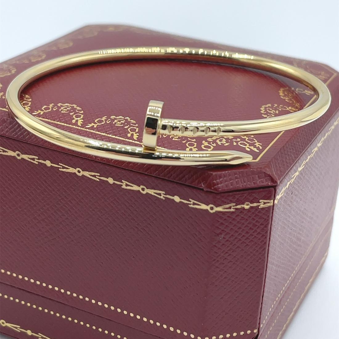 Cartier 18k Yellow Gold Juste un clou Bracelet Sz 17 (1 of 5)