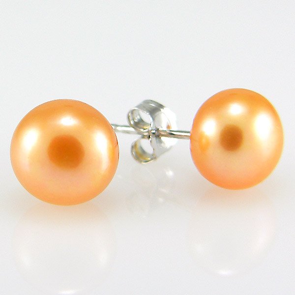 SS 7-7.5 GOLD PEARL FWP EARRINGS