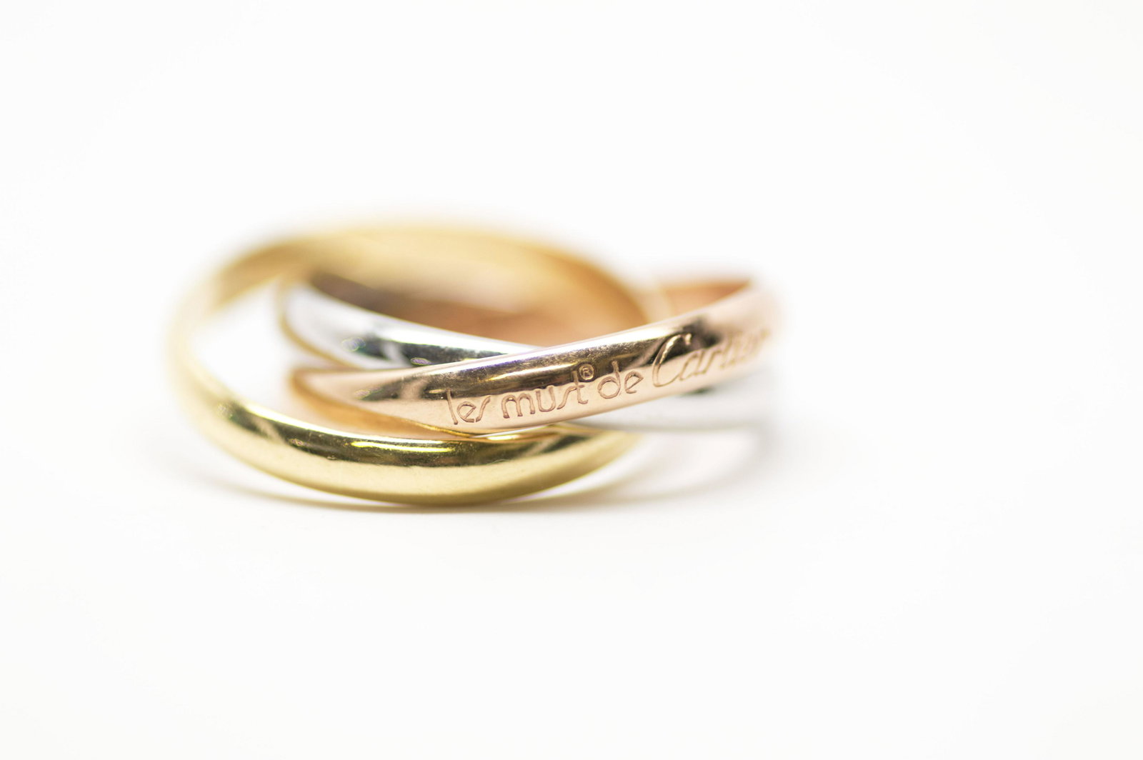 Cartier Trinity Ring, 18k White, yellow, & Rose Gold (1 of 2)