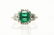 A lot of 8 Emerald and Diamond rings a 2 loose Emerals - 16