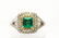 A lot of 8 Emerald and Diamond rings a 2 loose Emerals - 5