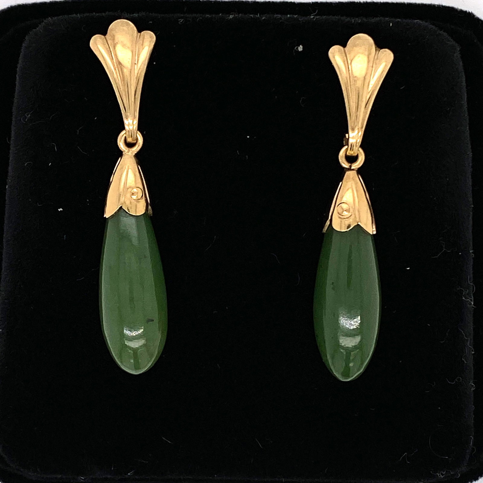 14k Gold & Jade Earrings (1 of 3)