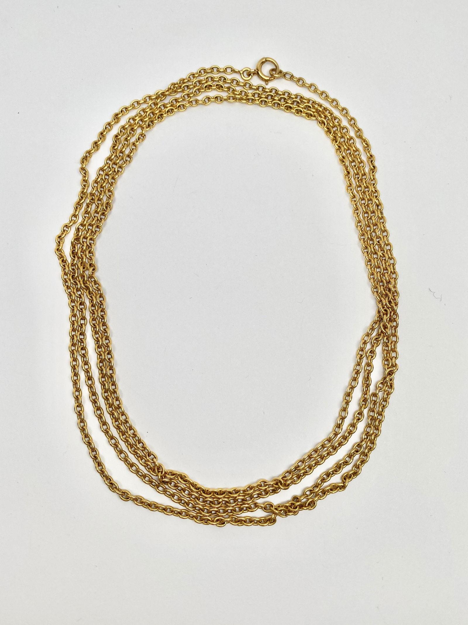 18k Gold French Long Chain (1 of 2)