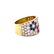18k Gold, Colored Gems & Diamonds Ring - 2