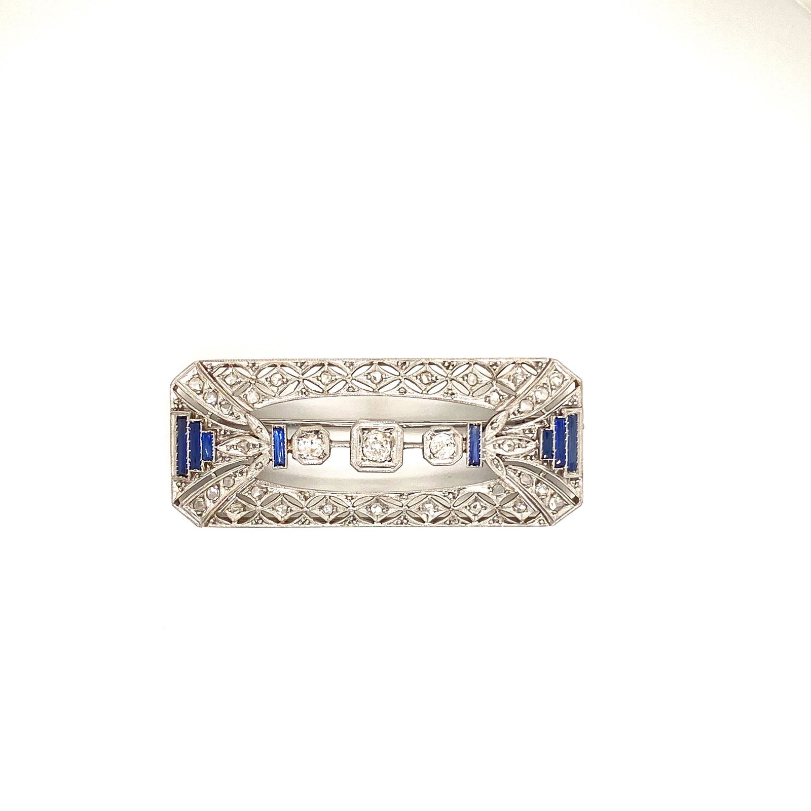 Platinum & Diamonds Art deco brooch (1 of 3)