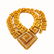 18 k yellow Gold and Diamonds Greek Necklace