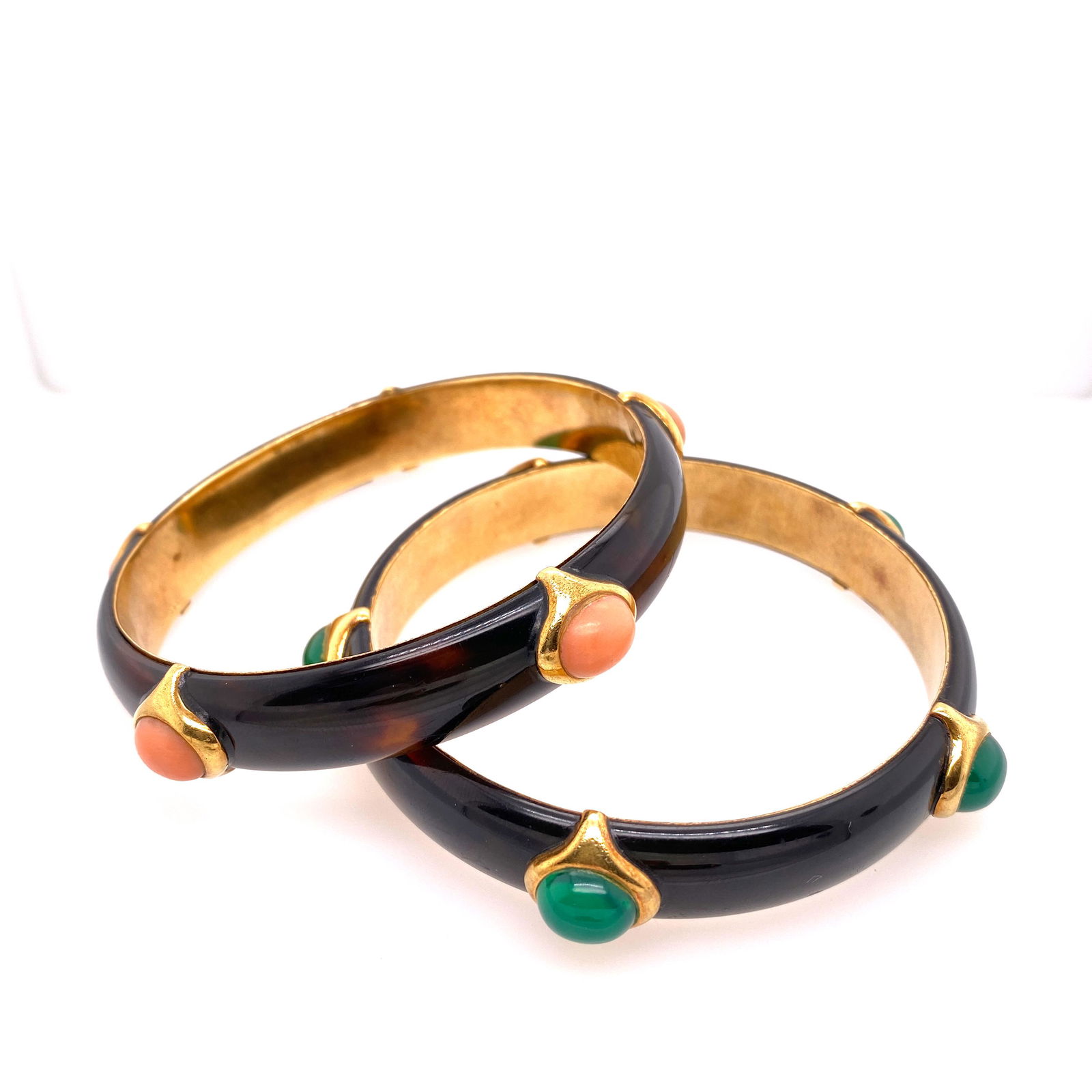 Bocheron "Tortouise Shell" 18k Gold Bangle Bracelet (1 of 4)