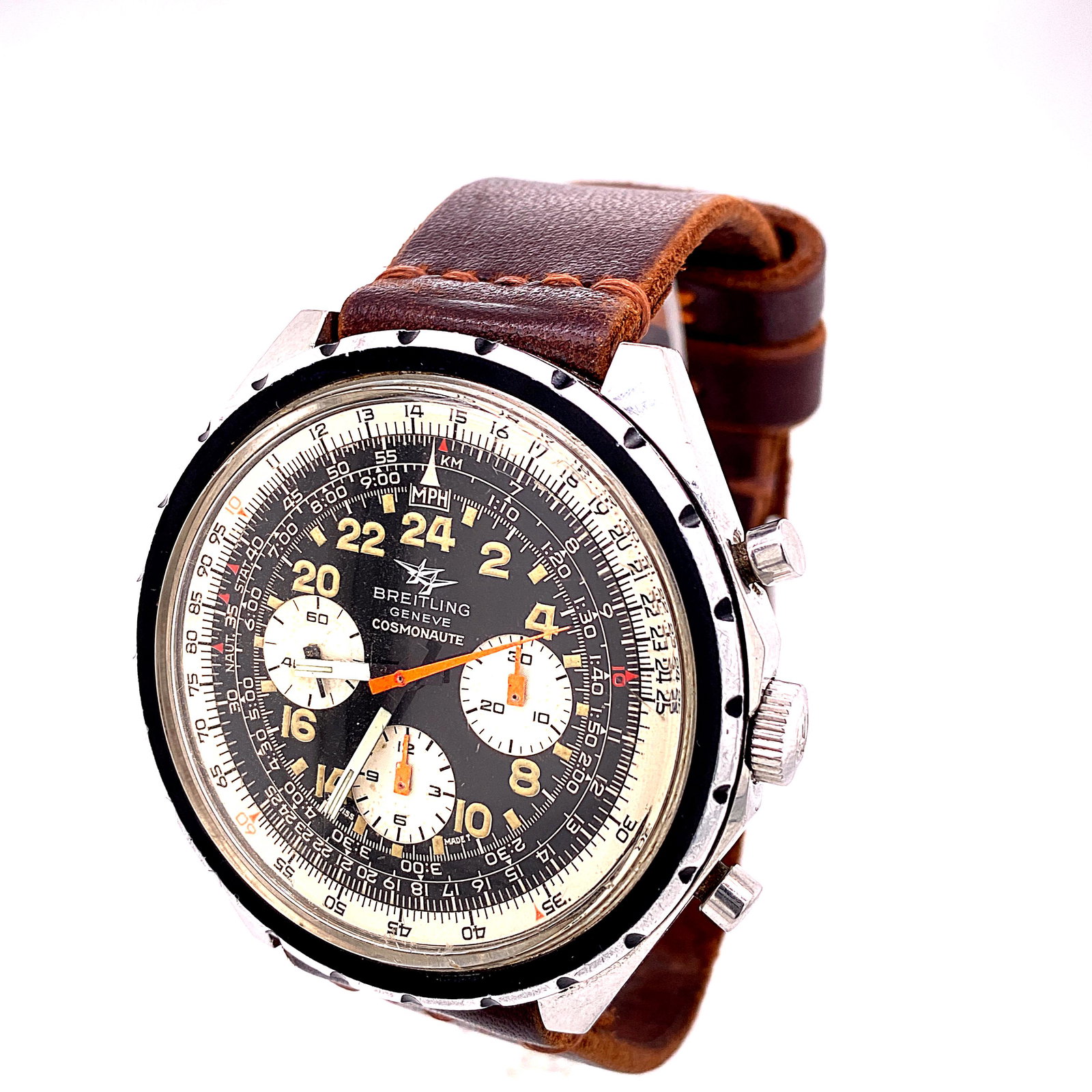 Breitling Cosmonaute Circa 1970' Wriswatch: Breitling Cosmonaute Manual Chronograph Multicolor Dial 49mm Wristwatch