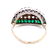 Art Deco Platinum Diamond Emerald Ring - 3