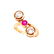 Art Nouveau 18k Gold Ruby & Diamonds