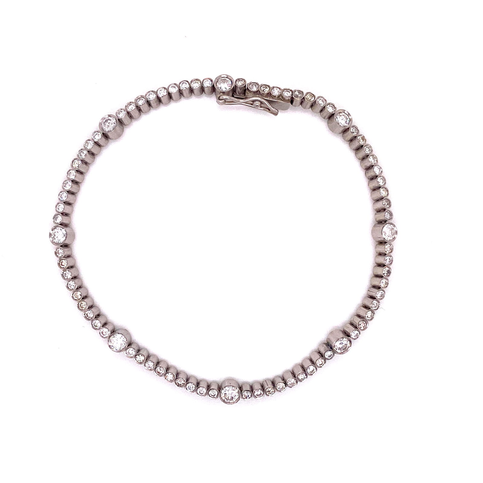 Art Deco Platinum Diamond Tennis Bracelet  (1 of 2)