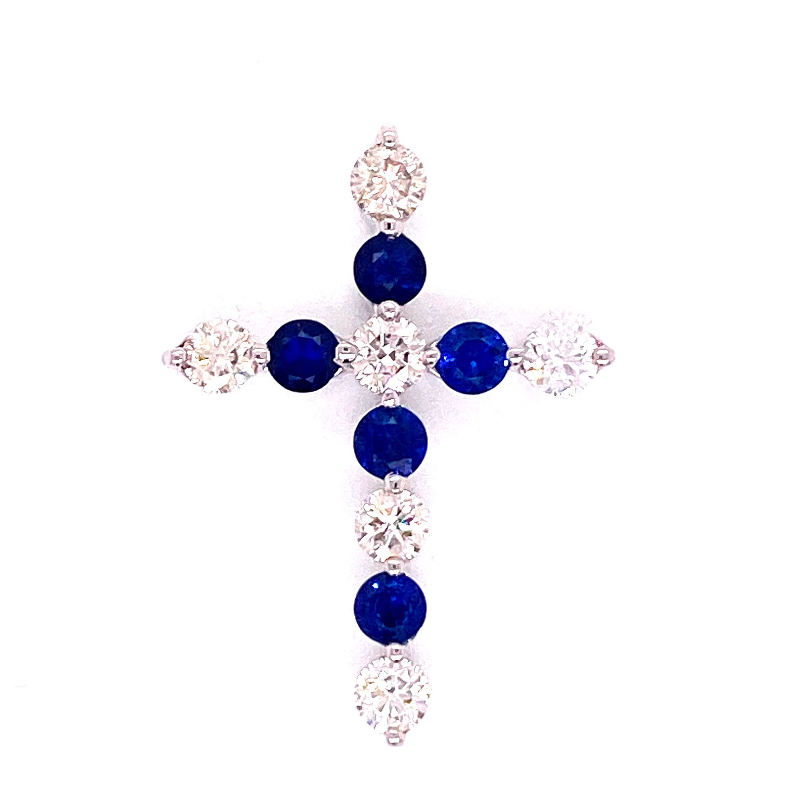 Sapphire Diamond 14k Gold Cross (1 of 2)