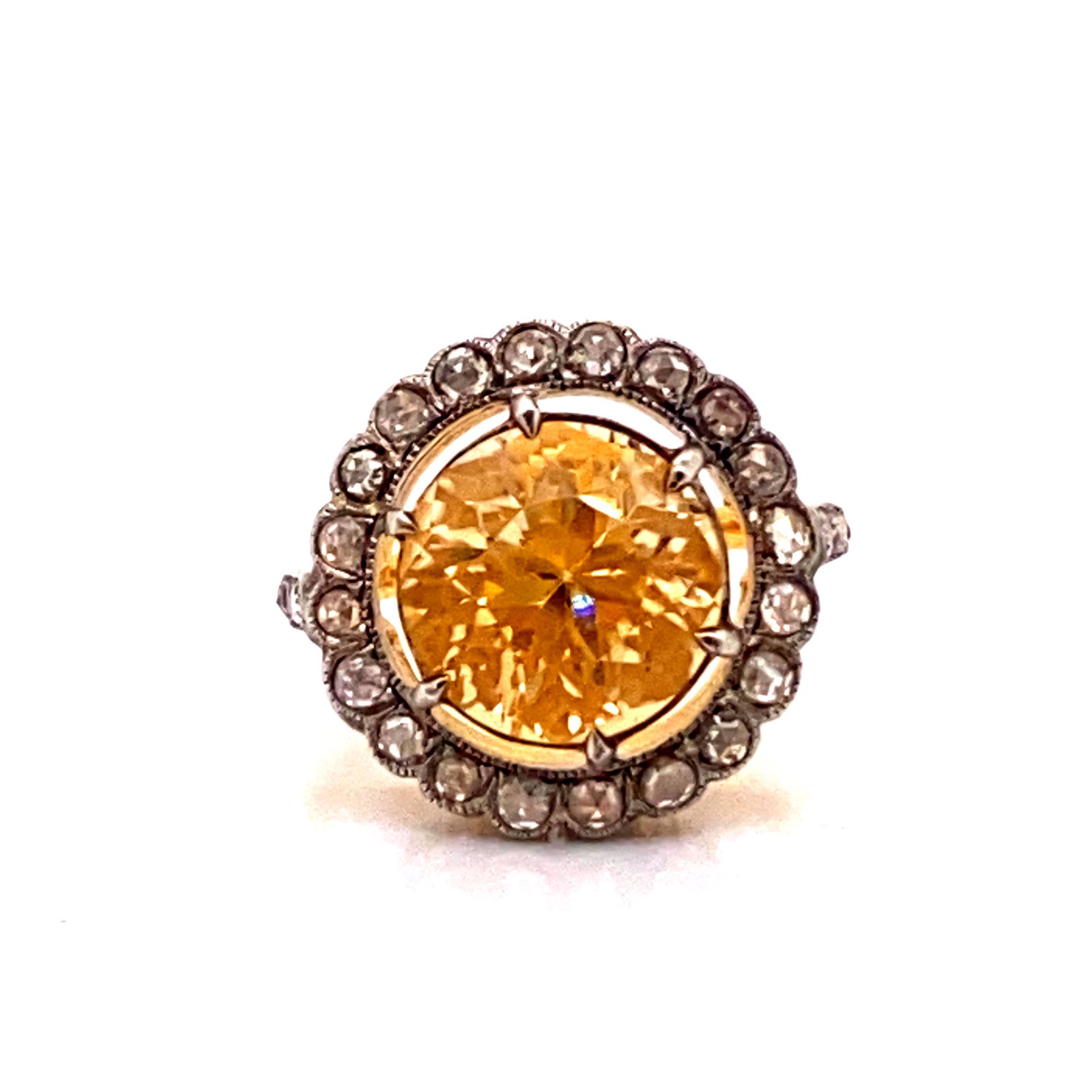 Victorian 18k Citrine Rosetta Ring (1 of 3)