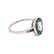 Art Deco Platinum Emerald Diamond Ring - 2
