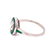 Art Deco Platinum Emerald Diamond Ring - 3