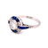 Platinum Sapphire Diamond Ring - 2