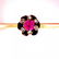 Victorian 14k Gold Ruby Bangle Bracelet - 2
