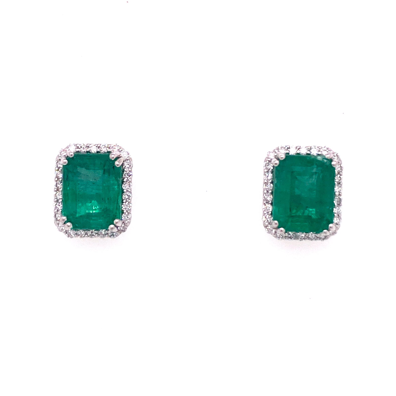 Platinum Emerald Diamond Earring (1 of 3)