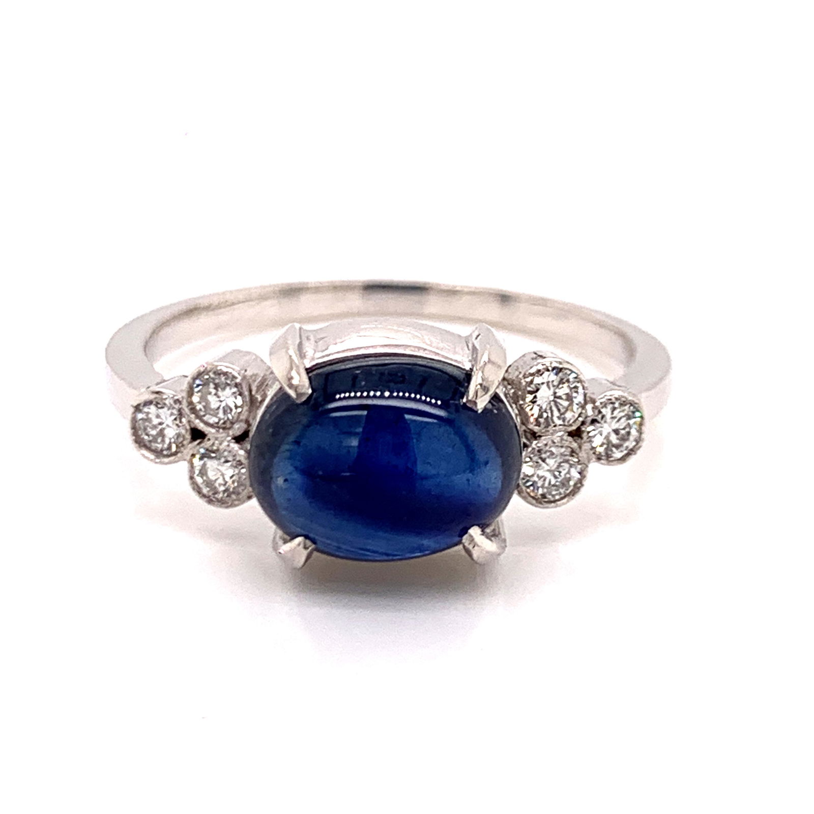 Platinum Sapphire Diamond Ring (1 of 3)