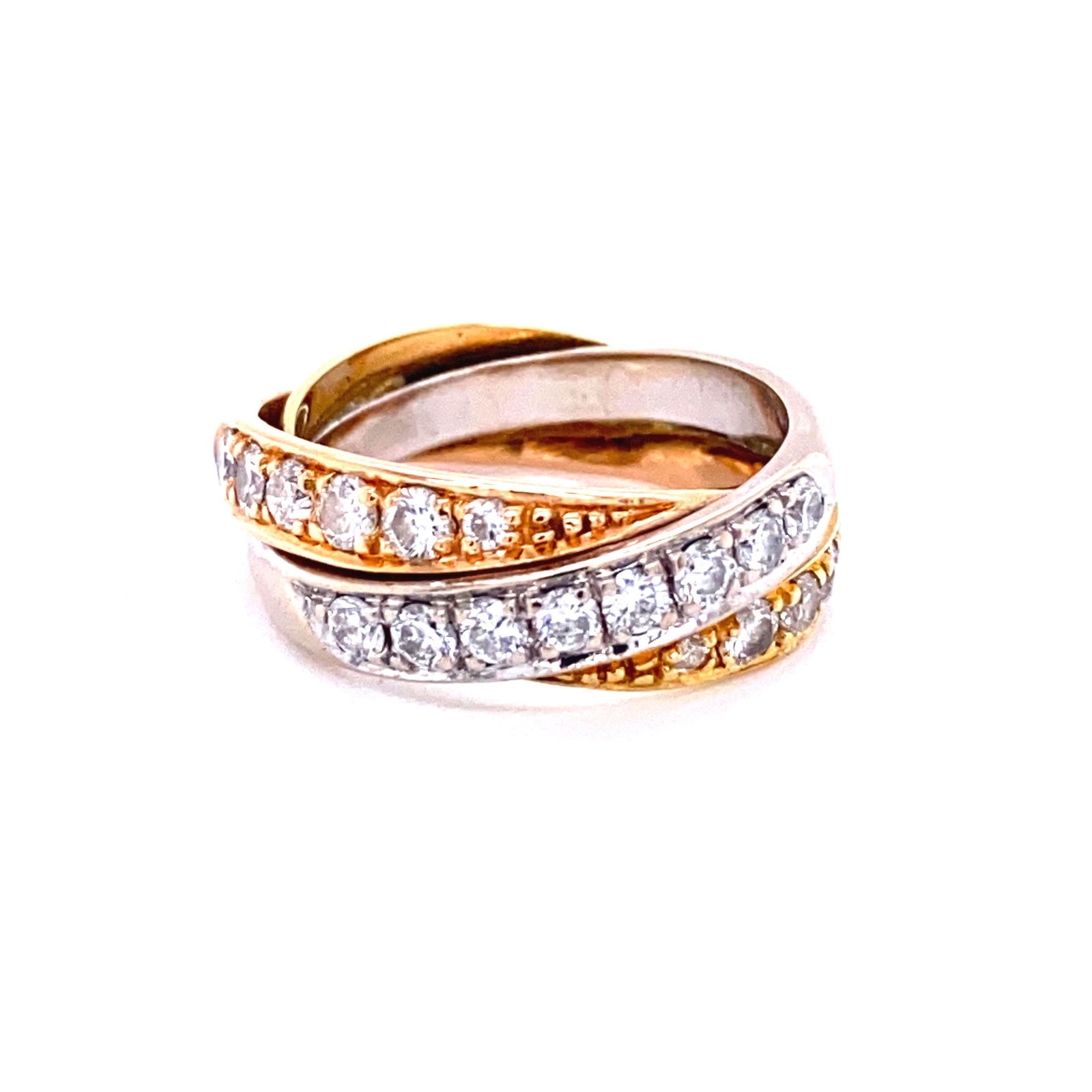 18K Three Color Gold And Diamond Ring (1 of 2)