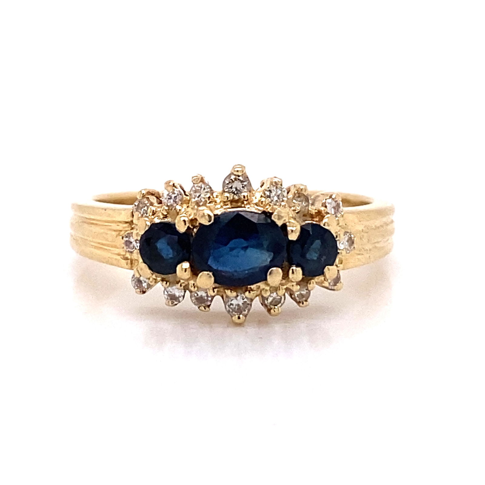 14K Sapphire Diamond Ring (1 of 2)