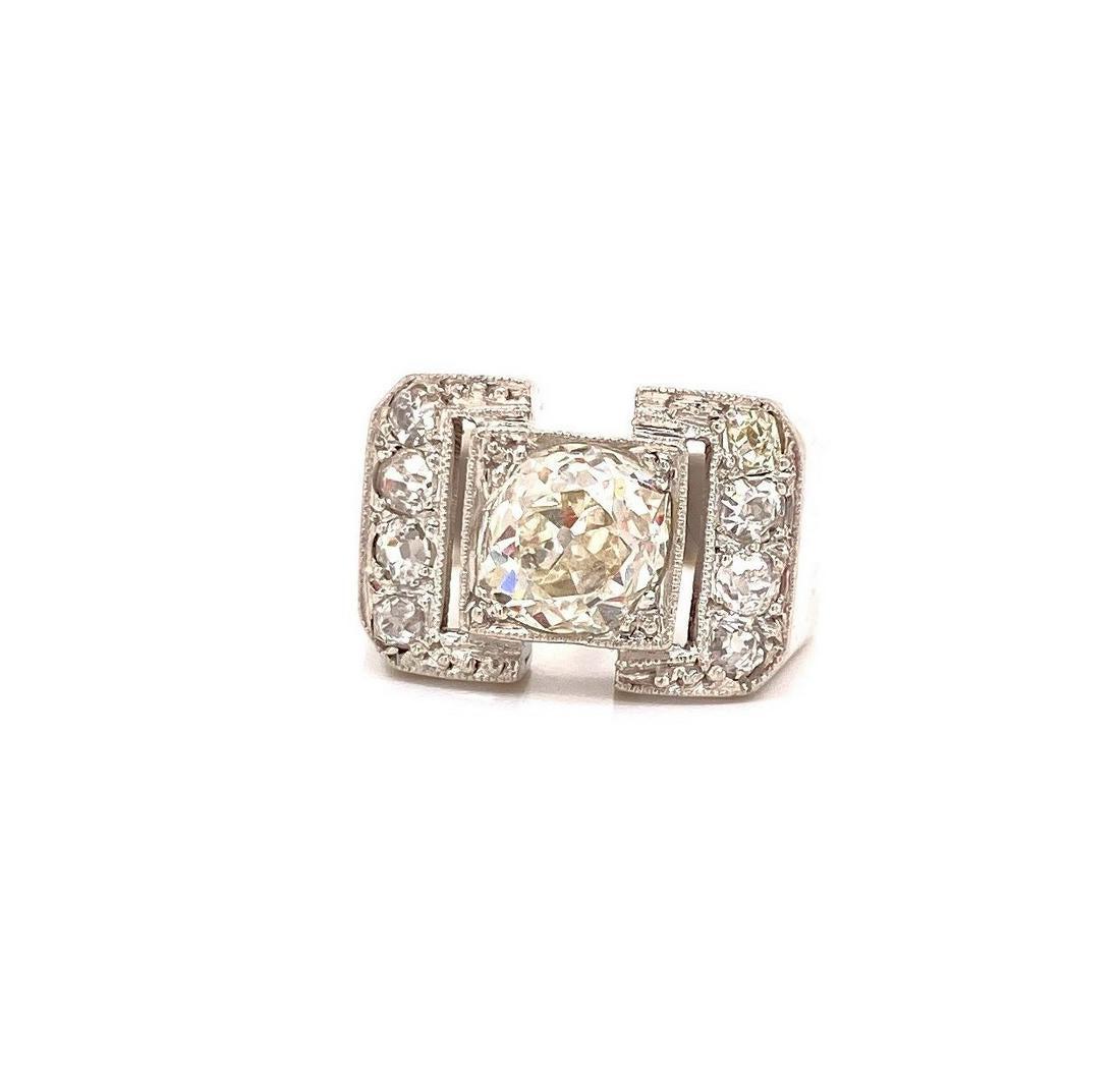 Platinum & Diamonds Retro chevalier Ring (1 of 4)