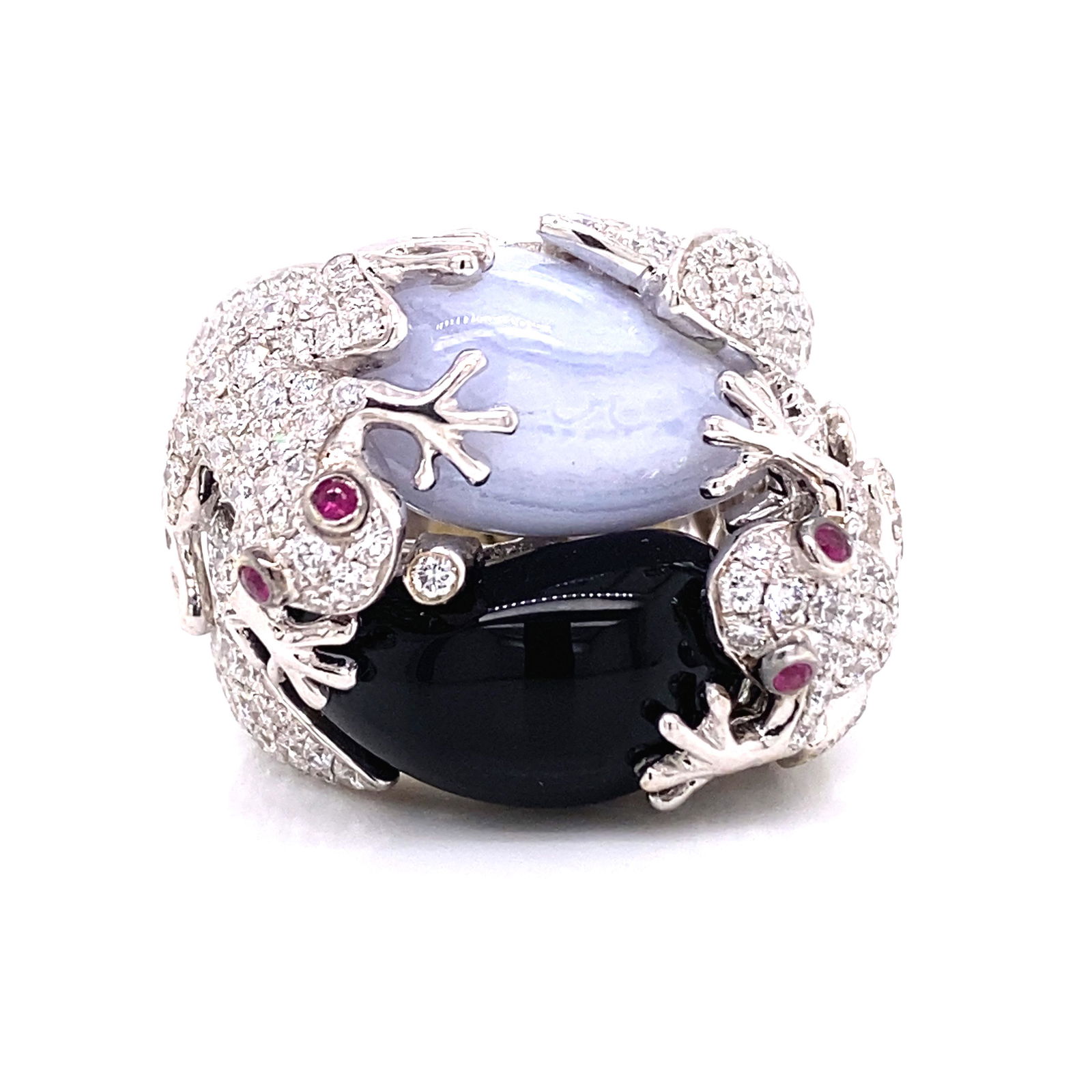 18k Diamond Onyx Frog Ring (1 of 3)
