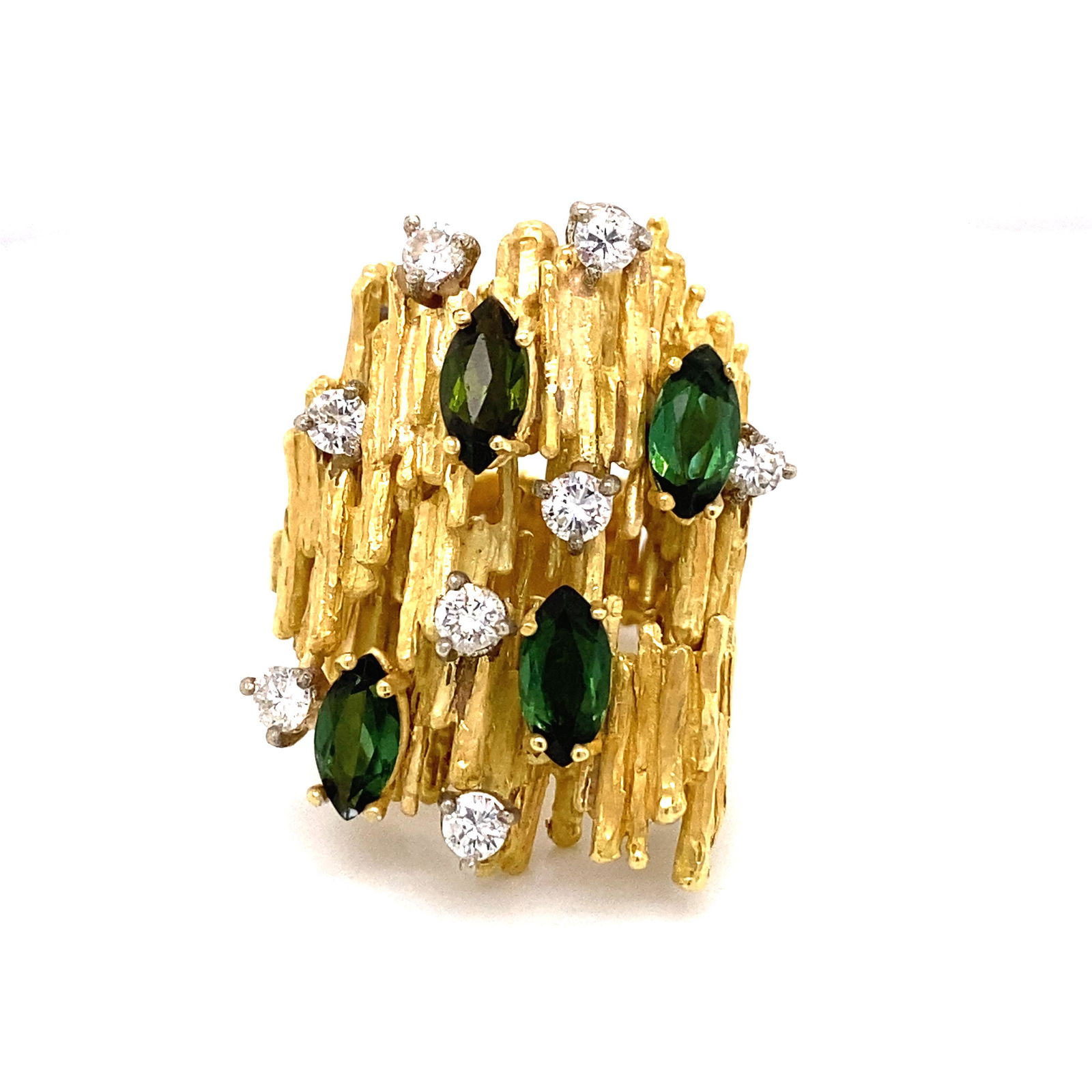 1970s TISHMAN & LEAP 18k Avant Garde Peridot Diamond (1 of 3)