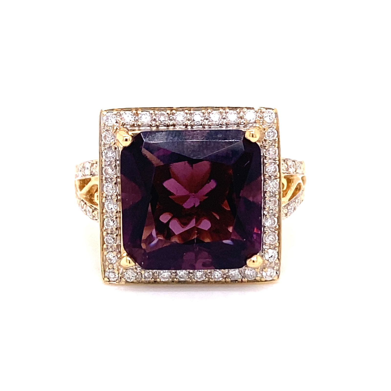 14k Diamond Amethyst Ring (1 of 2)