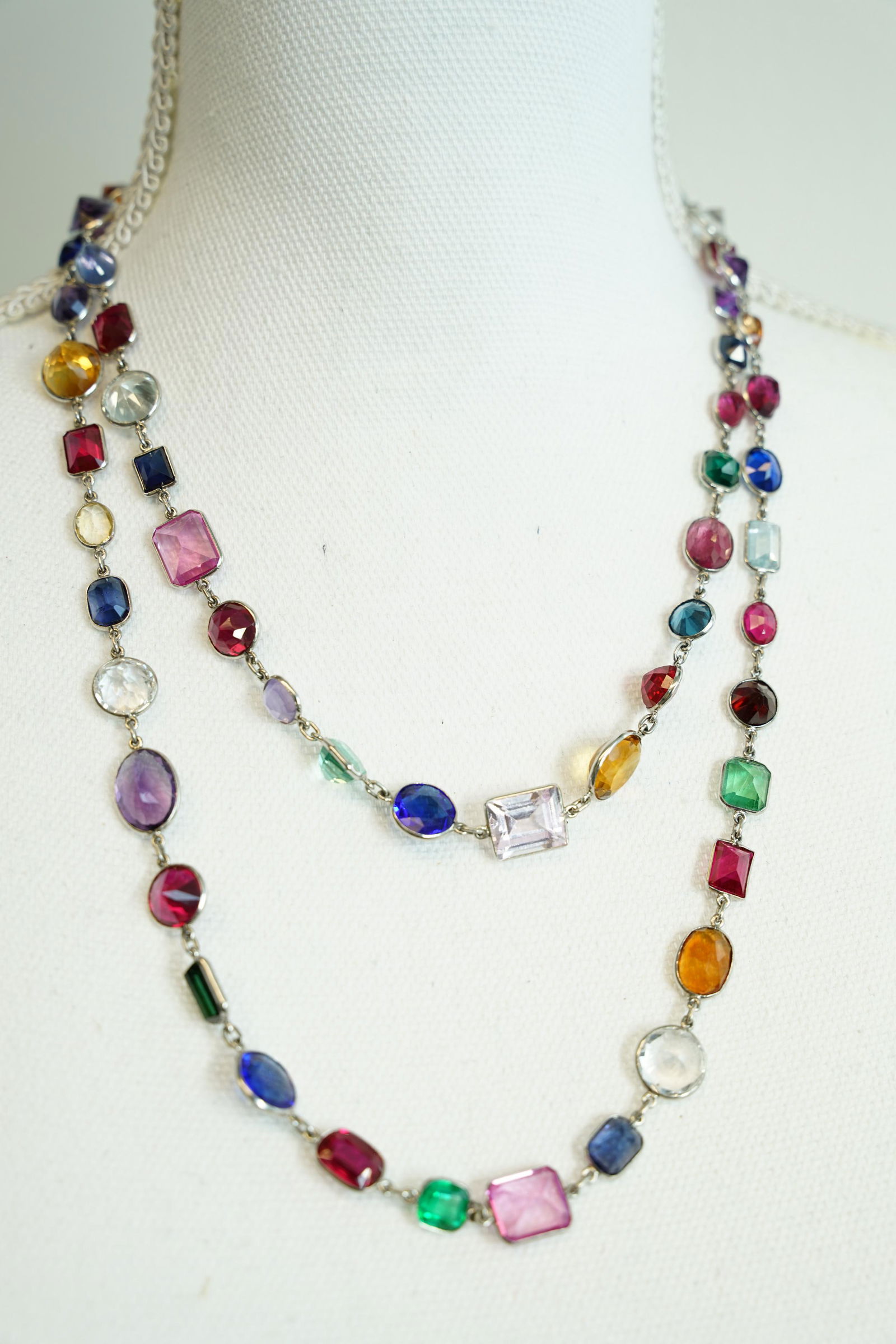 18k Multicolor Gems Necklace (1 of 1)