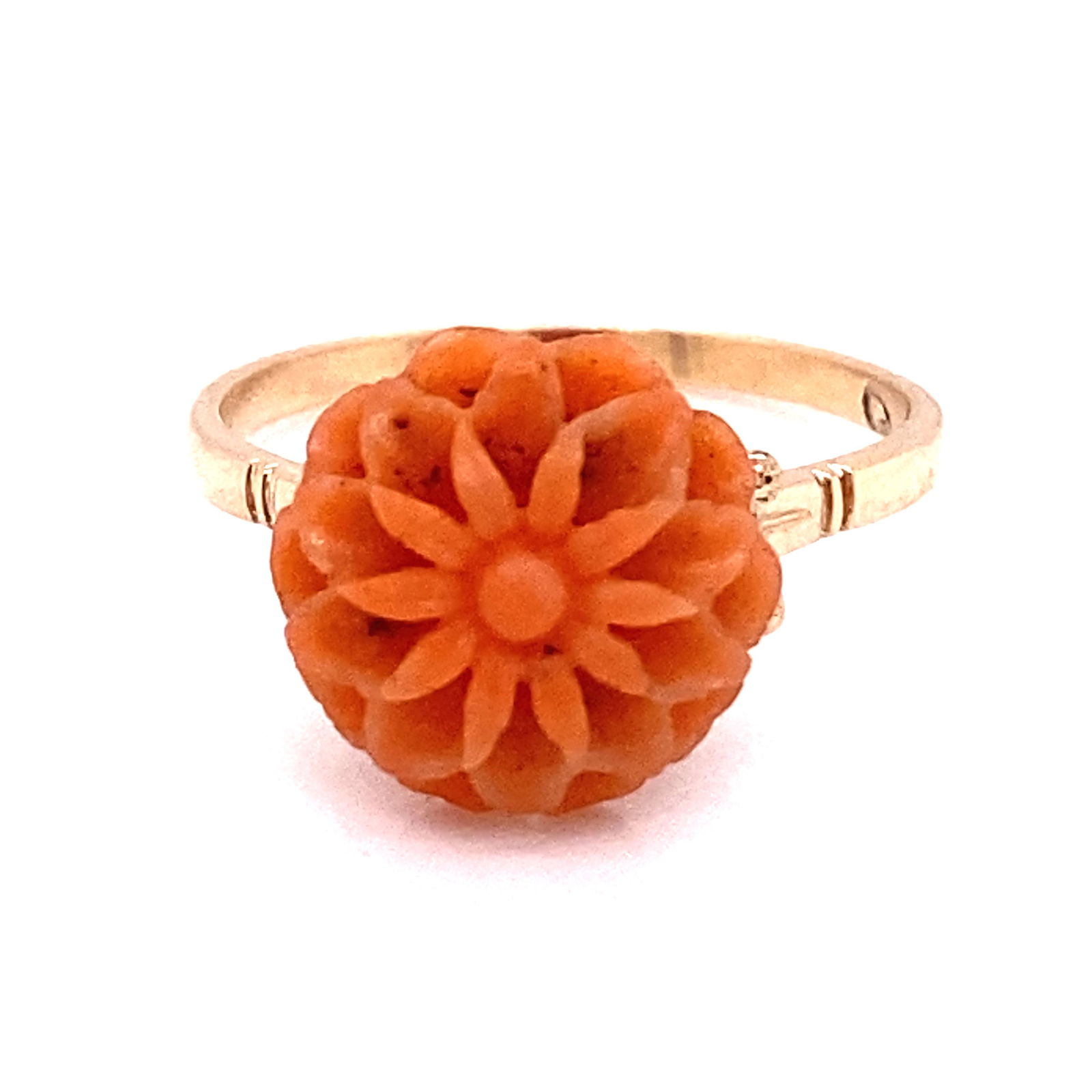 14k Coral Flower Ring (1 of 2)